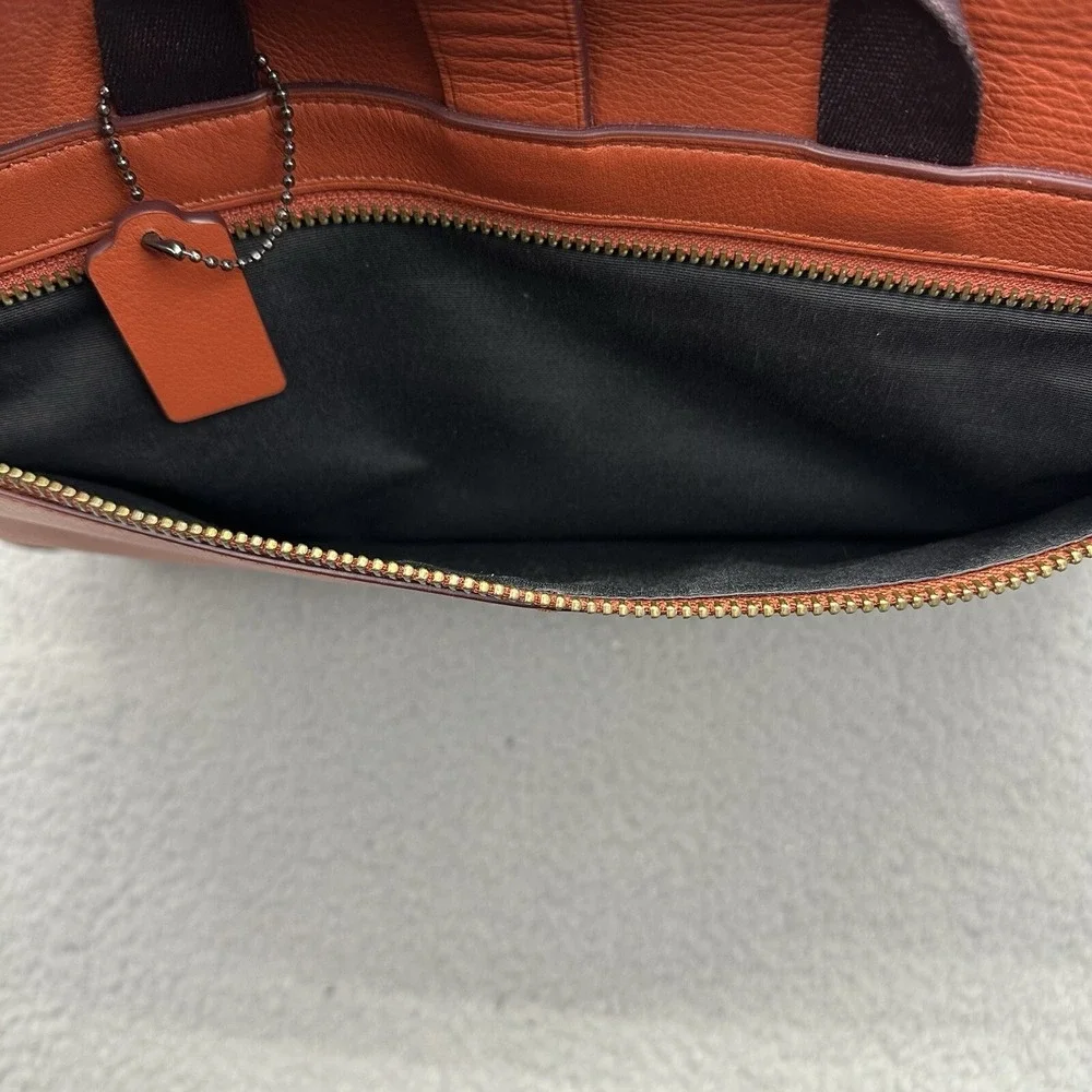 Genuine Coach F23204 Hudson Messenger Tote Terracotta 2 Way Leather Shoulder Bag